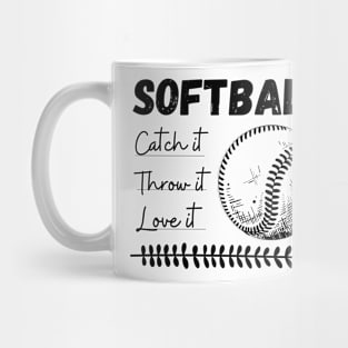 Softball Spirit: Catch, Throw, Love Mug